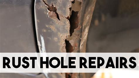 patching rust holes sheet metal|metal filler for rust holes.